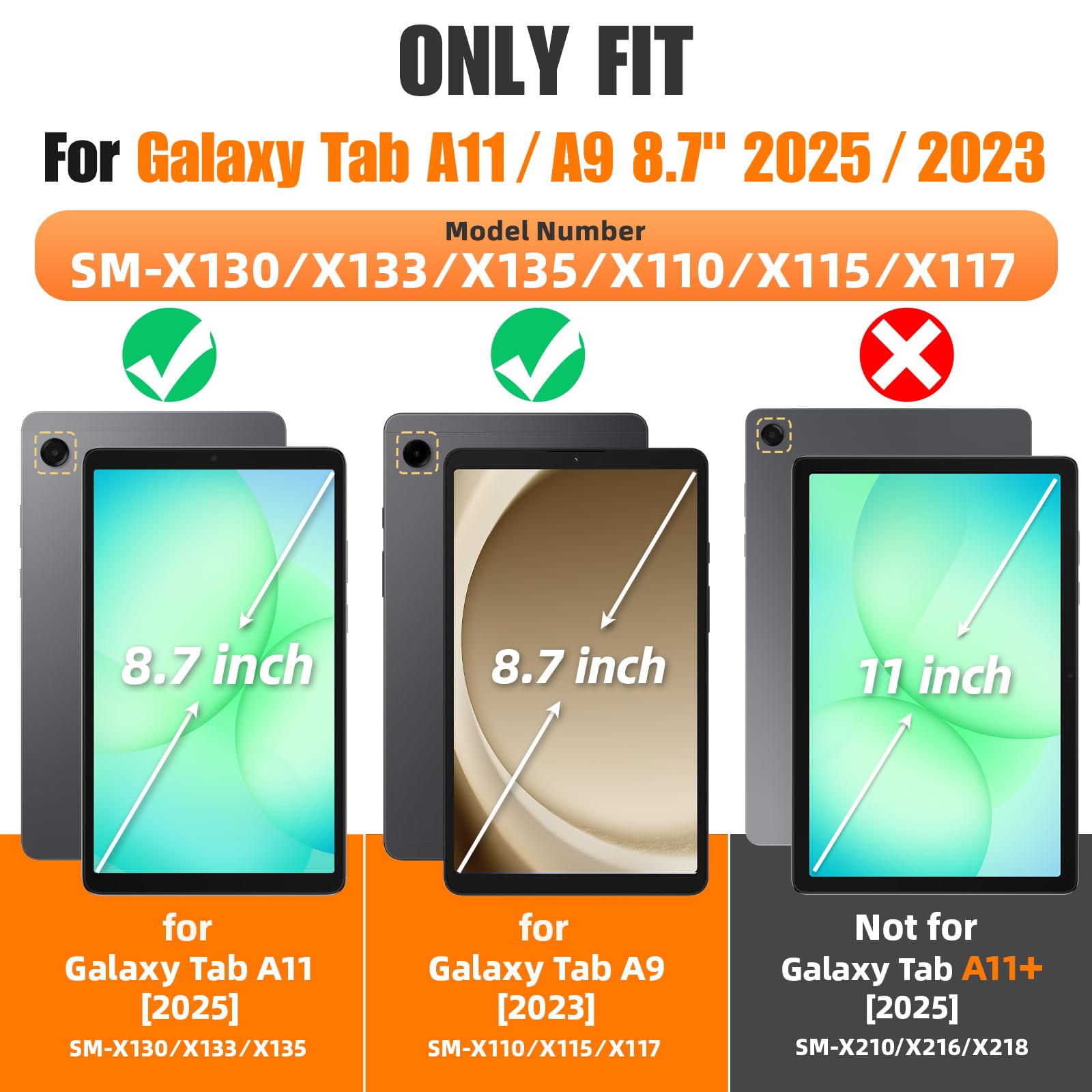 Amazon.com: SEYMAC stock Case for Samsung Galaxy Tab A11/ A9 8.7